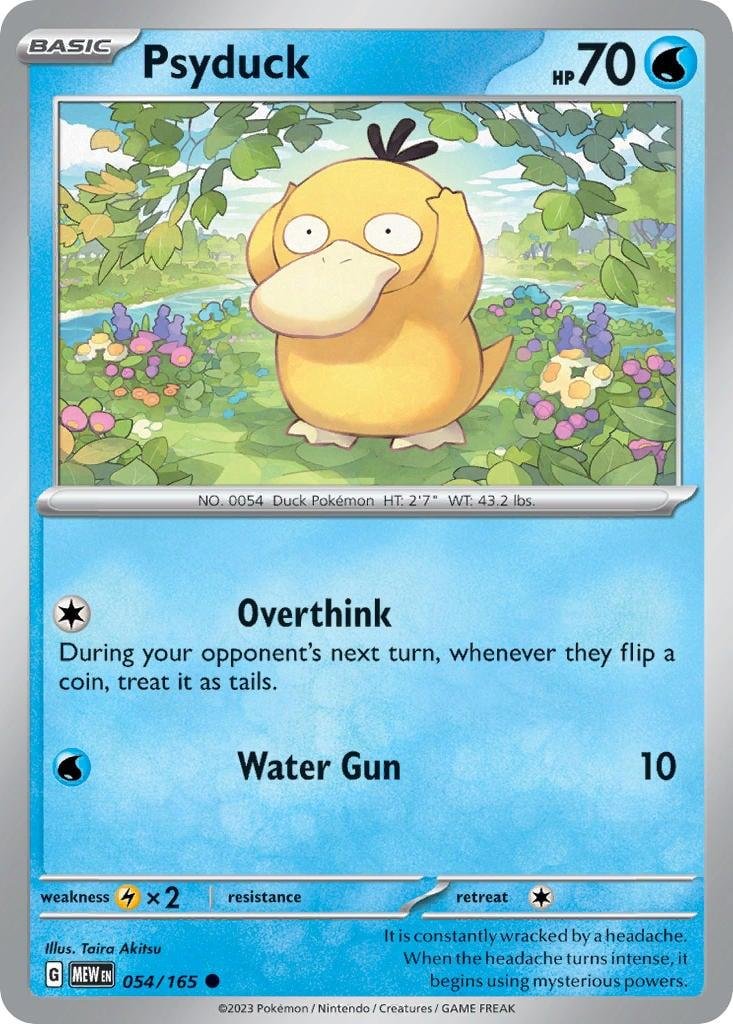 pokemon psyduck mew 054 stan bardzo dobry zwykla 275583925
